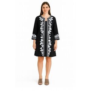 Chico’s NWT Women’s 100% Linen Embroidered Jacket Size 1 (8/10)